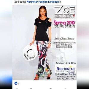 Zoe medium shirt black with white embellishment